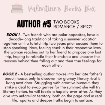 Romance Author #5 - Valentine's Books Box