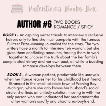 Romance Author #6 - Valentine's Books Box